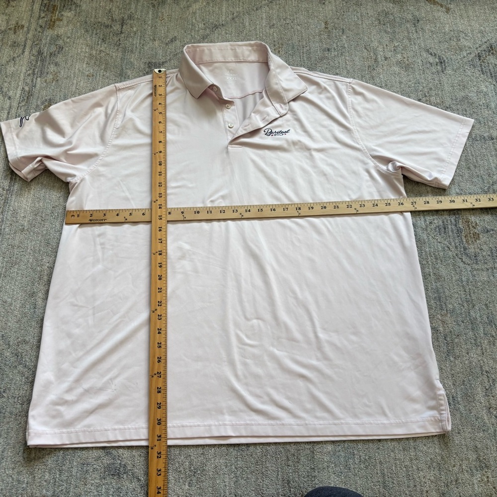 RHOBACK BARSTOOL GOLF LOGO Light Pink Polo Shirt XXXL - Picture 5 of 7
